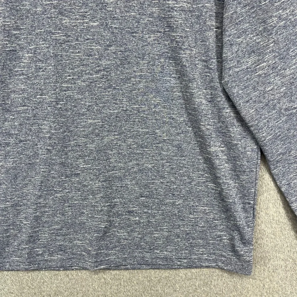 Nike Swim Shirt Mens Large Blue Dri-FIT Long Sleeve UPF 40+ Heathered Rash Guard
